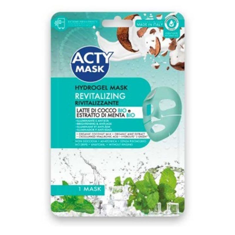Acty Mask 3x MASCHERA VISO ACTY MASK HYDROGEL MASK Naturale Bio aci...