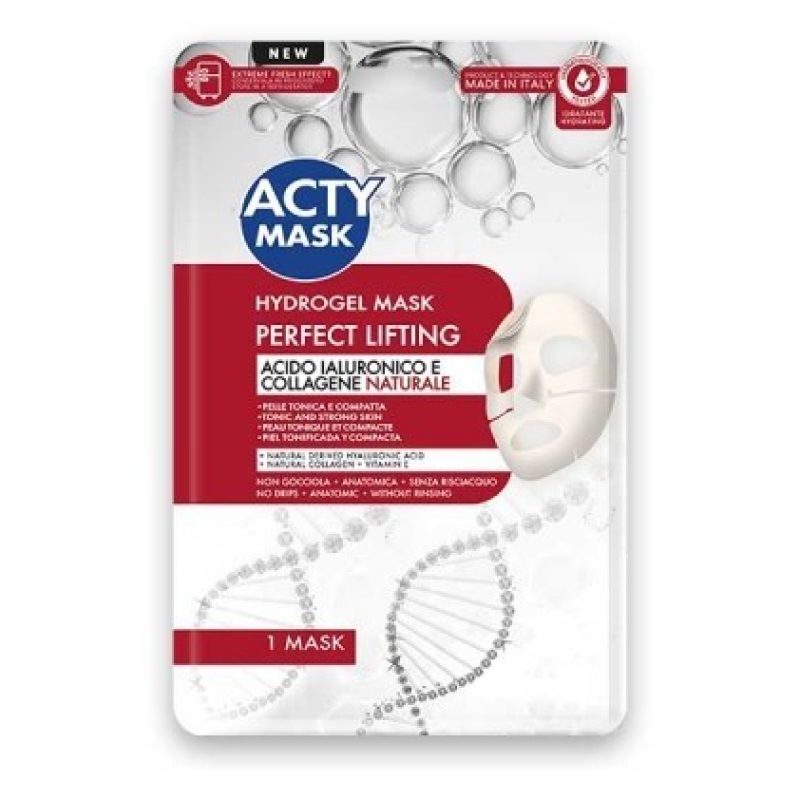 Acty Mask 3x MASCHERA VISO ACTY MASK HYDROGEL MASK Naturale Bio aci...