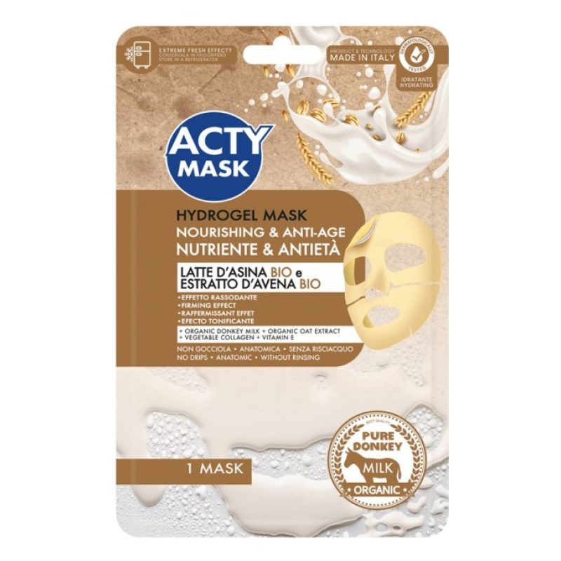 Acty Mask 3x MASCHERA VISO ACTY MASK HYDROGEL MASK Naturale Bio aci...