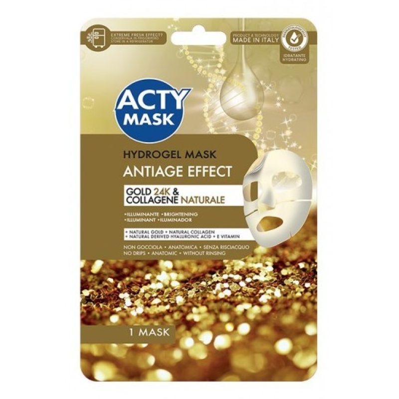 Acty Mask 3x MASCHERA VISO ACTY MASK HYDROGEL MASK Naturale Bio aci...