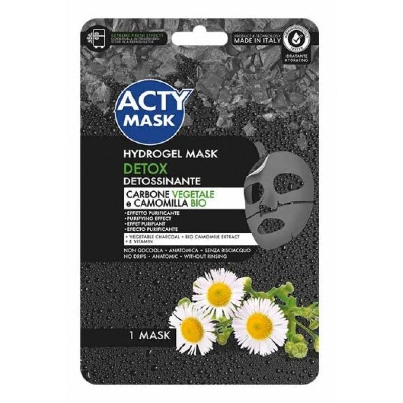 Acty Mask 3x MASCHERA VISO ACTY MASK HYDROGEL MASK Naturale Bio aci...