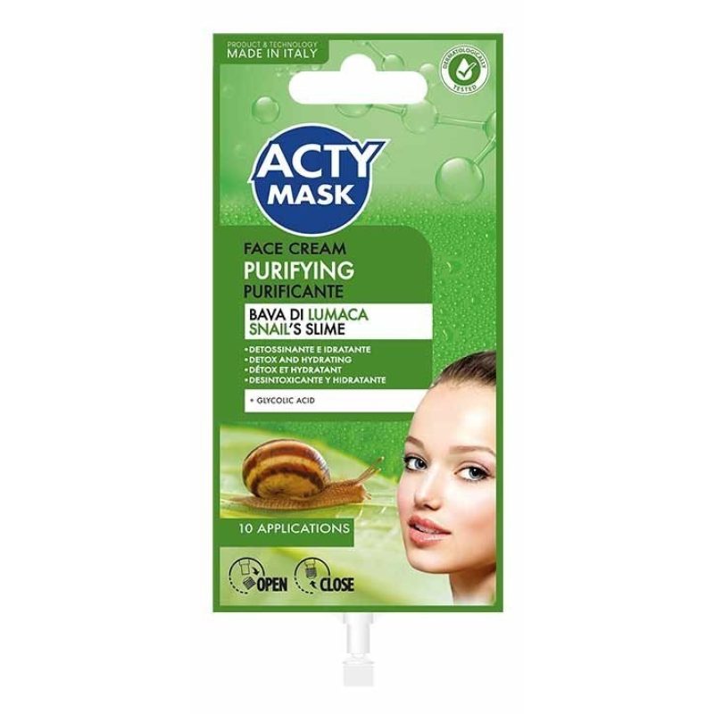 Acty Mask 5x CREMA VISO ANTIRUGHE BAVA DI LUMACA COLLAGENE ANTIRUGH...