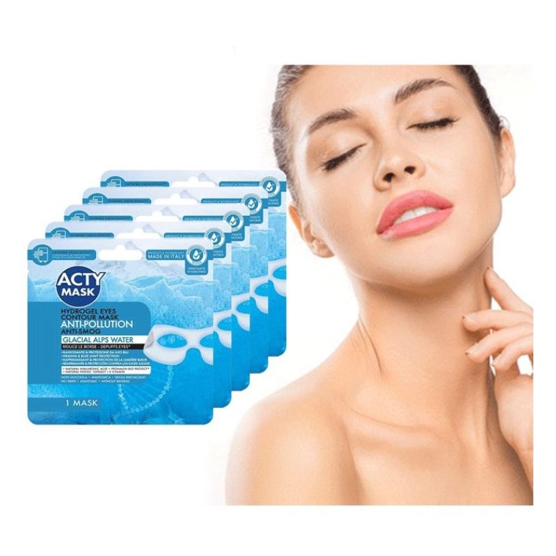 Acty Mask 5x MASCHERA VISO ACTY MASK IDROGEL MASK contorno occhi id...