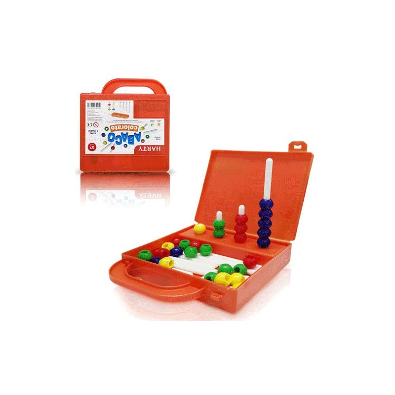 Valigetta Abaco colorata base Educativo Didattico Bambini scuola pallottoliere