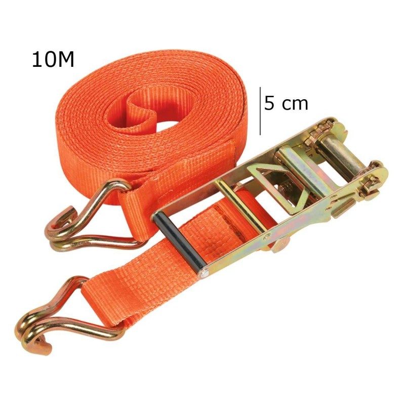 Fascia cinghia con tenditore portapacchi ganci a J uncino cricchetto 10M