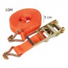 Fascia cinghia con tenditore portapacchi ganci a J uncino cricchetto 10M