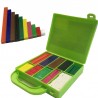 Hongu VALIGETTA REGOLI COLORATI PEZZI 200 GIOCO DIDATTICO PER CALCO...