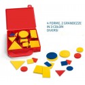 Valigetta con Blocchi Logici in Plastica Gioco Didattico 48 pezzi scuola bambini