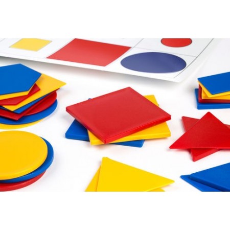 Valigetta con Blocchi Logici in Plastica Gioco Didattico 48 pezzi scuola bambini