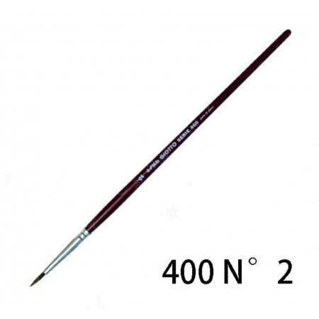 12x Set Pennelli setola manico lungo pittura olio punta tonda serie 400 GIOTTO