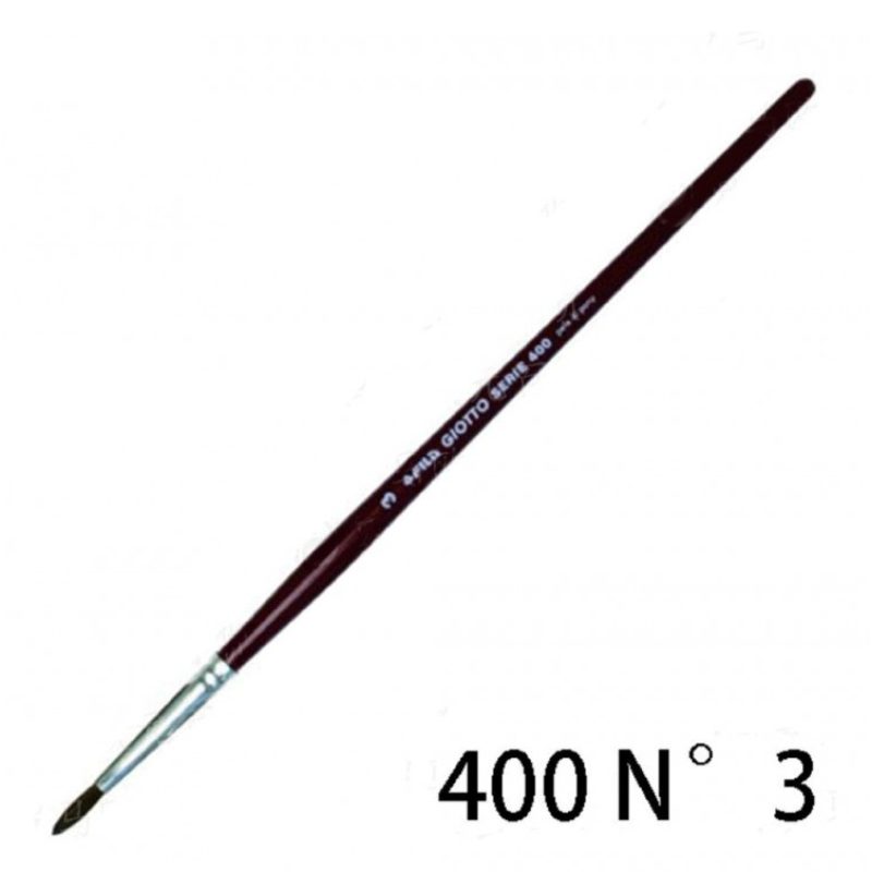 Giotto 12x Set Pennelli setola manico lungo pittura olio punta tond...