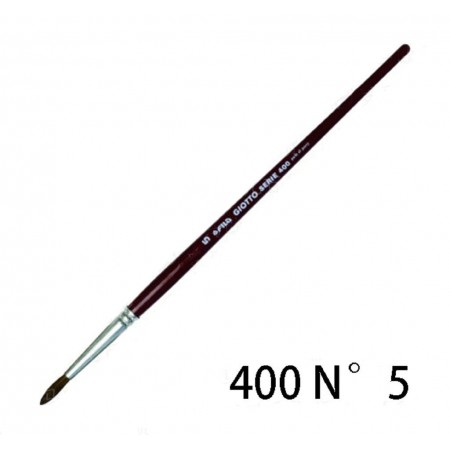 12x Set Pennelli setola manico lungo pittura olio punta tonda serie 400 GIOTTO