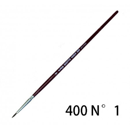 12x Set Pennelli setola manico lungo pittura olio punta tonda serie 400 GIOTTO