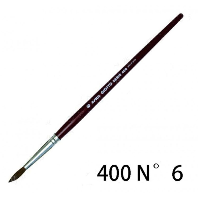 Giotto 12x Set Pennelli setola manico lungo pittura olio punta tond...