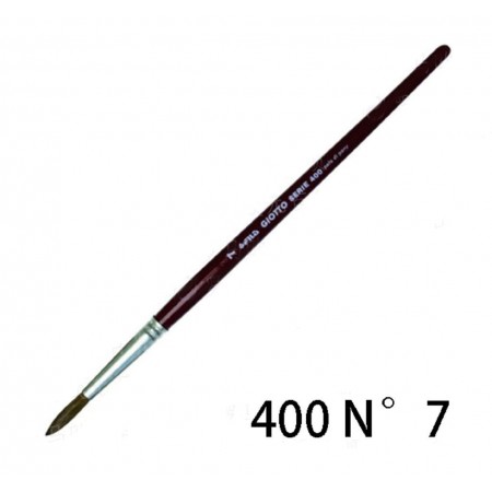 12x Set Pennelli setola manico lungo pittura olio punta tonda serie 400 GIOTTO