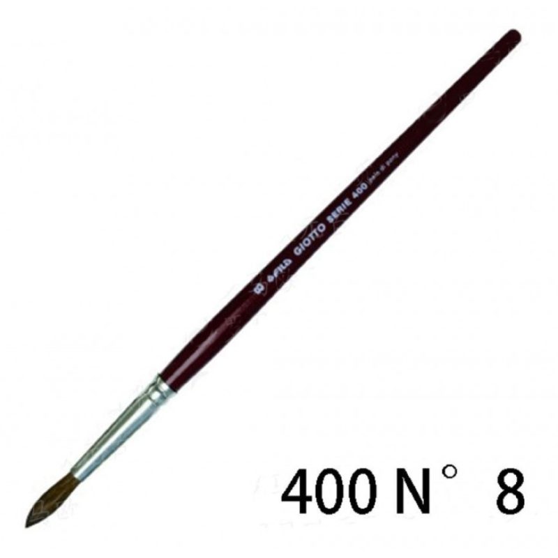 Giotto 12x Set Pennelli setola manico lungo pittura olio punta tond...