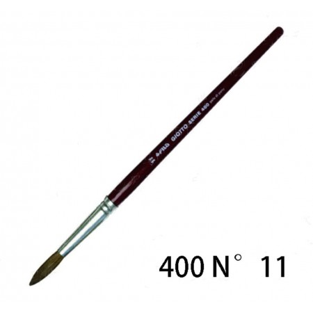 12x Set Pennelli setola manico lungo pittura olio punta tonda serie 400 GIOTTO