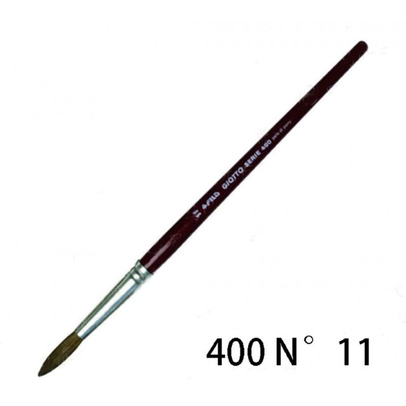 Giotto 12x Set Pennelli setola manico lungo pittura olio punta tond...