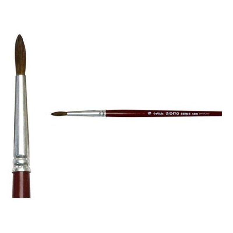 Giotto 12x Set Pennelli setola manico lungo pittura olio punta tond...