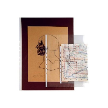 50 Buste a foratura universale A5 trasparenti raccoglitore ad anelli 15x21cm