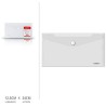Harty Set da 12 Buste con bottone trasparente custodia porta docume...