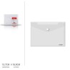 Harty Set da 12 Buste con bottone trasparente custodia porta docume...