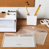 Harty Set da 12 Buste con bottone trasparente custodia porta docume...