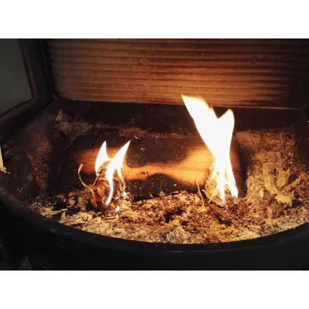 64x Accendifuoco Ecologico in Lana di Legno e Cera NATURALE no Diavolina camino