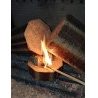 Prof 64x Accendifuoco Ecologico in Lana di Legno e Cera NATURALE no...