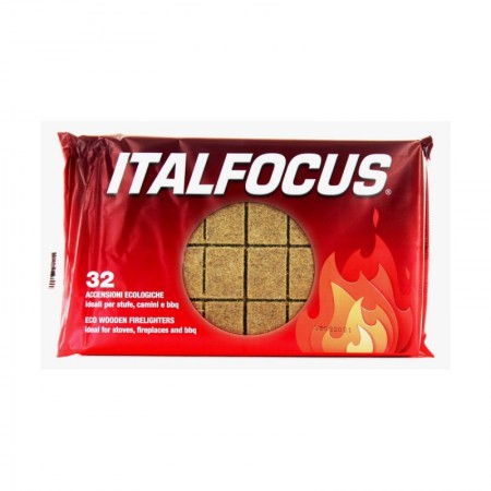 192x cubi  Accendifuoco Ecologico Italfocus 6 CONFEZIONI DA 32 CUBI stufa camino