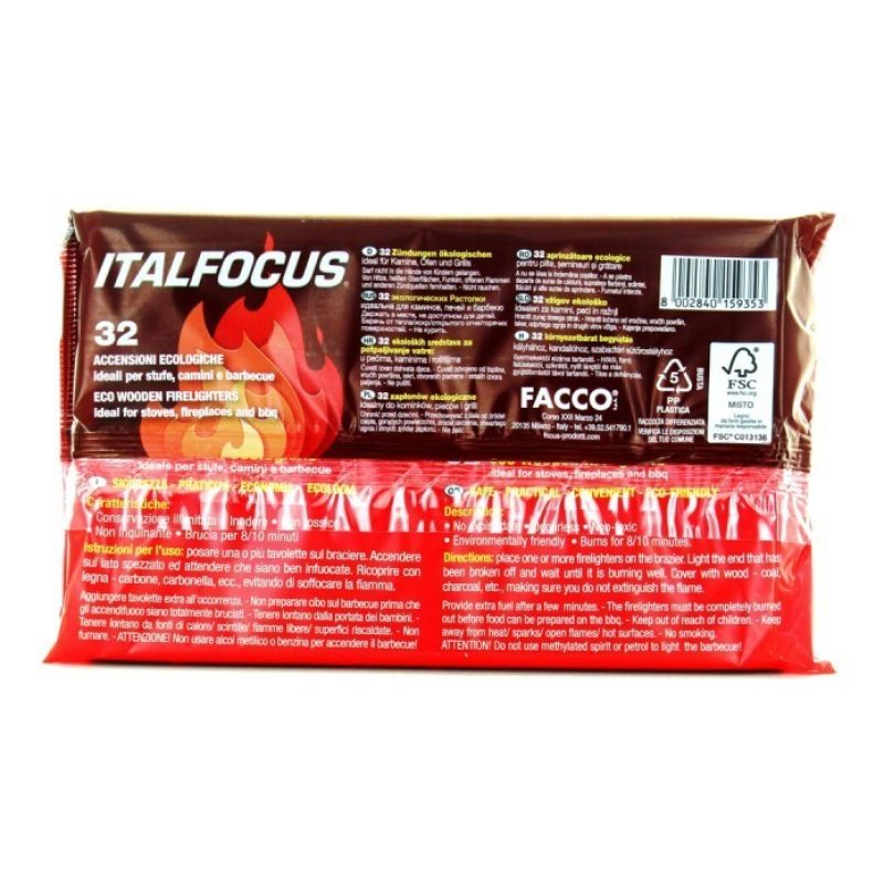 Generico 192x cubi Accendifuoco Ecologico Italfocus 6 CONFEZIONI DA...