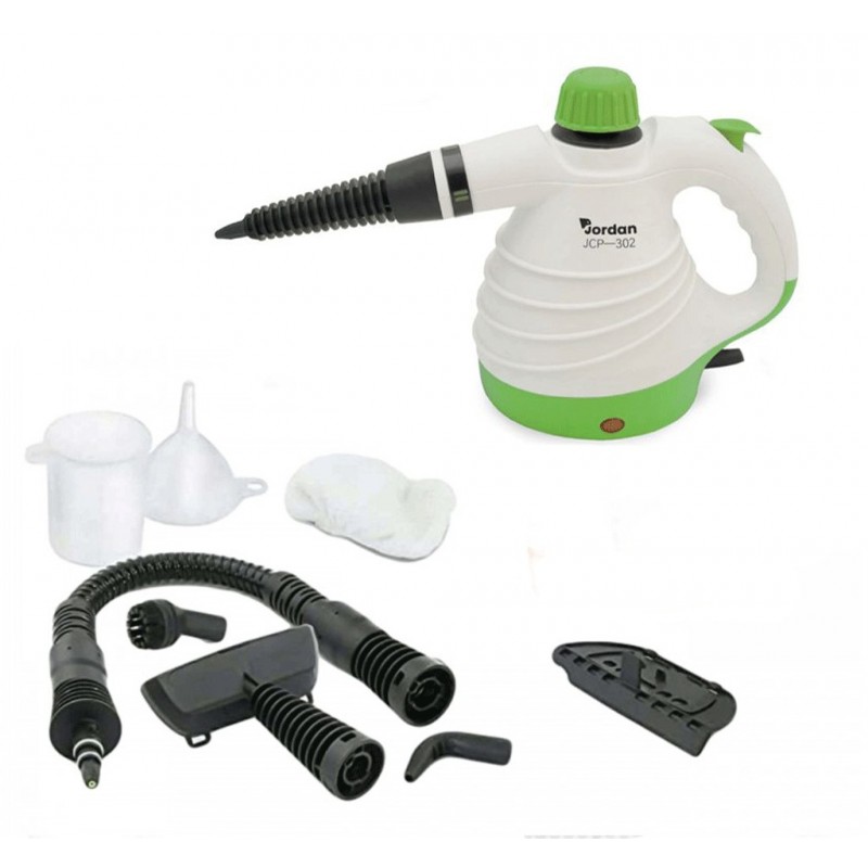 JORDAN Pulitore a vapore elettrico PORTATILE MULTIUSO 1050 WATT 400ml 105°C casa
