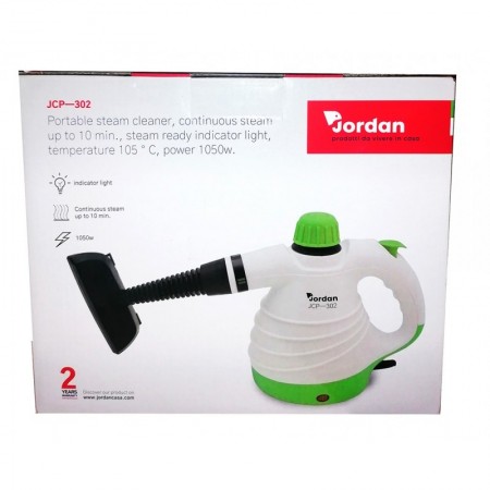 JORDAN Pulitore a vapore elettrico PORTATILE MULTIUSO 1050 WATT 400ml 105°C casa