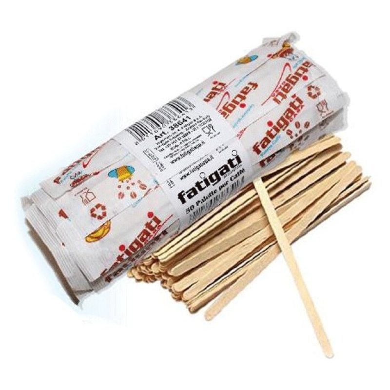 Fatigati 600 palette caffè in legno ecologiche monouso palettine im...