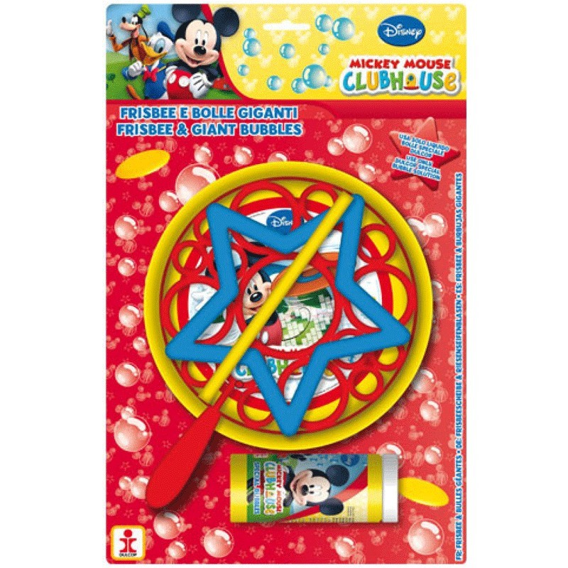 6x BACCHETTA SOFFIATORE TOPOLINO BOLLE DI SAPONE GRANDI FRISBEE gioco bambini