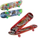 Skateboard rotelle bambini 45x13cm fantasia colorato skate legno ragazzi sport