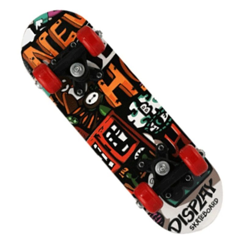 Hongu Skateboard rotelle bambini 45x13cm fantasia colorato skate le...