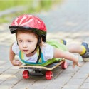 Skateboard rotelle bambini 45x13cm fantasia colorato skate legno ragazzi sport