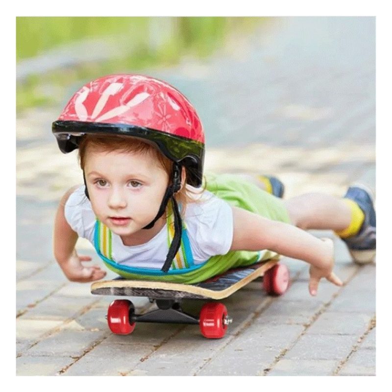 Hongu Skateboard rotelle bambini 45x13cm fantasia colorato skate le...