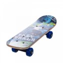 Skateboard rotelle bambini 45x13cm fantasia colorato skate legno ragazzi sport