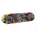Skateboard rotelle bambini 45x13cm fantasia colorato skate legno ragazzi sport
