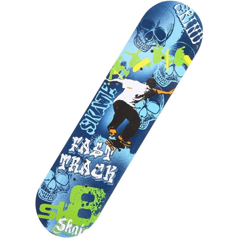 Hongu Skateboard rotelle bambini 45x13cm fantasia colorato skate le...
