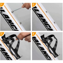 2xPortaborraccia MTB per Bici Bicicletta CAGE in Plastica Resistente nero bianco