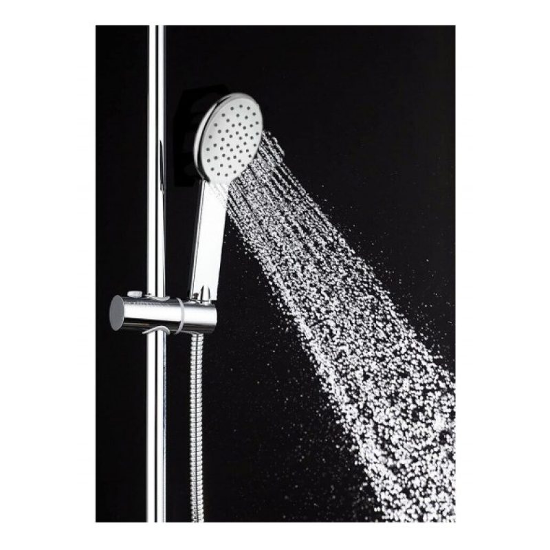 DRIWEI Kit doccia moderno soffione rotondo 20 cm con doccetta asta ...