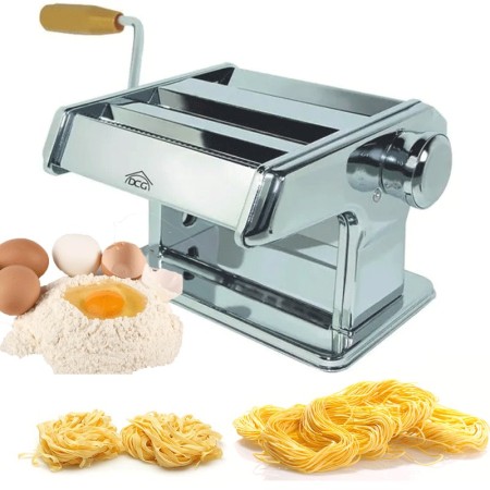 MACCHINA PER LA PASTA FRESCA CASA CUCINA ACCIAIO SFOGLIATRICE RULLO TAGLIO  DCG