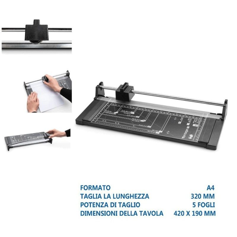 Dahle Taglierina a rullo professionale cutter taglia carta A4 uffic...
