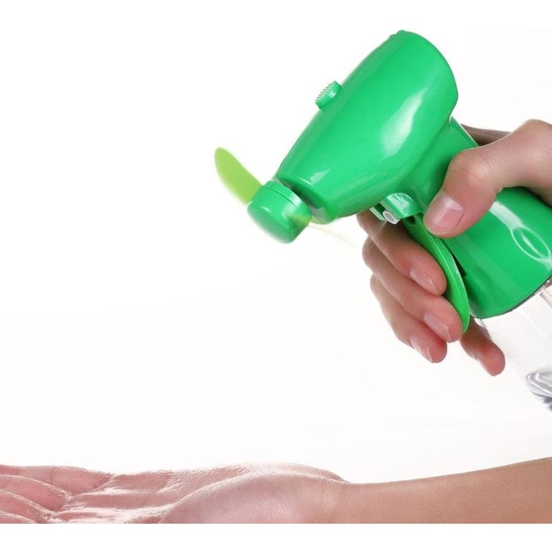 Hongu 2X MINI VENTILATORE NEBULIZZATORE SPRAY ACQUA BATTERIA PORTAT...