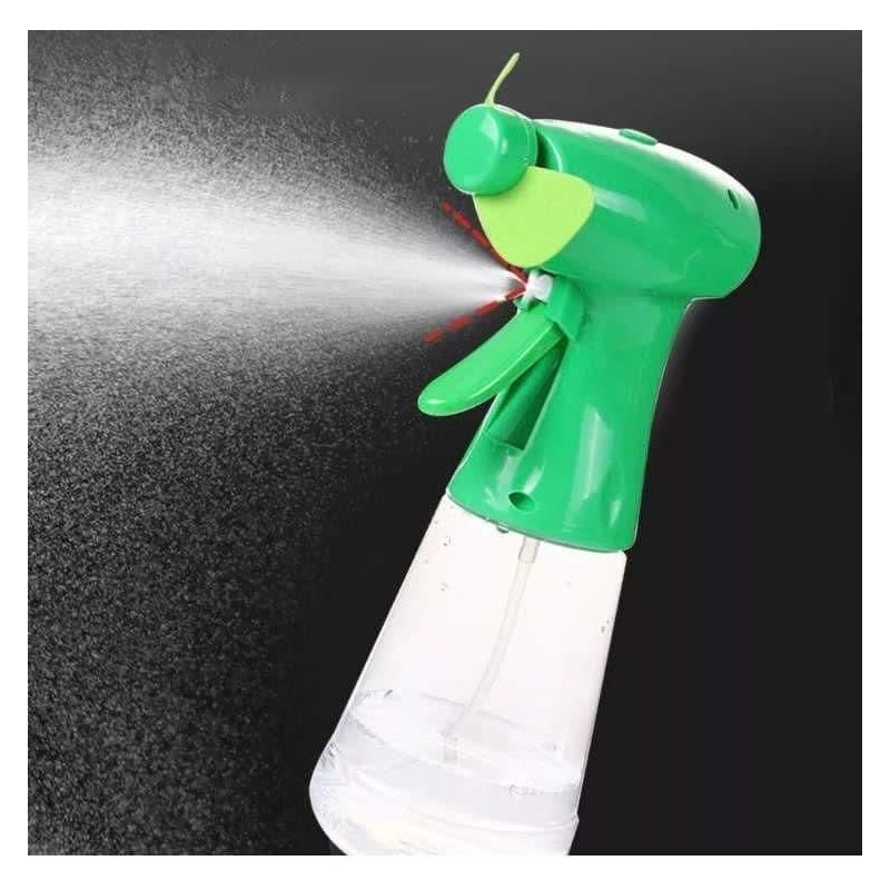 Hongu 2X MINI VENTILATORE NEBULIZZATORE SPRAY ACQUA BATTERIA PORTAT...