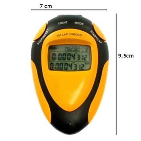 Cronometro sport portatile retroilluminato laccio batterie al litio impermeabile