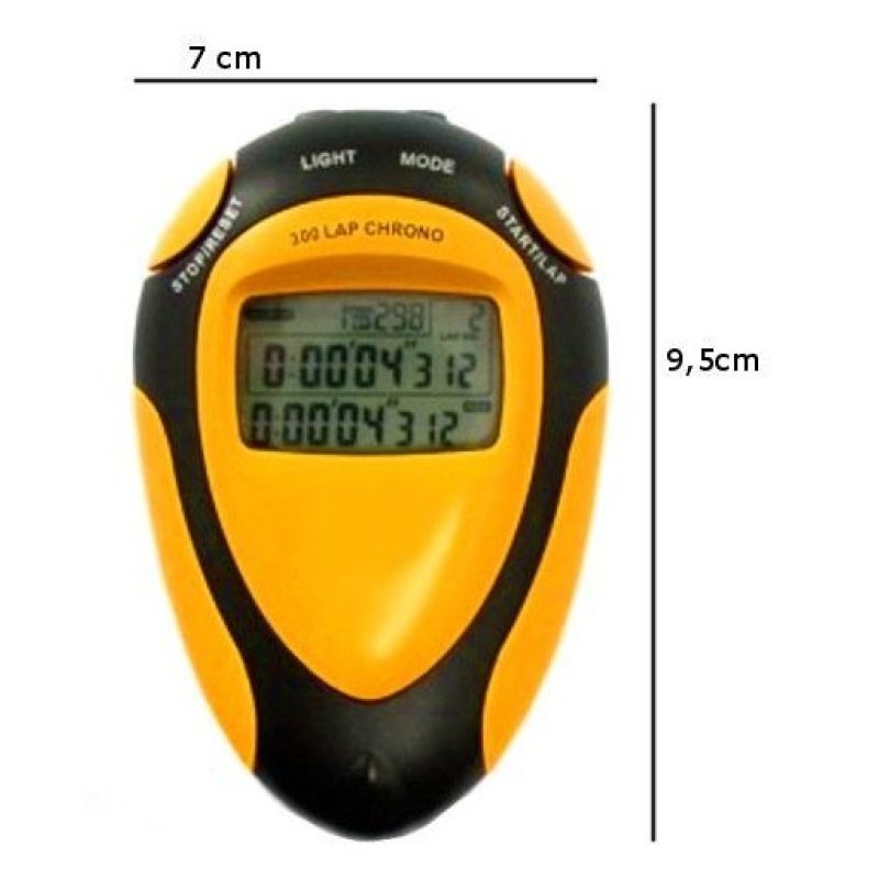 Cronometro sport portatile retroilluminato laccio batterie al litio impermeabile